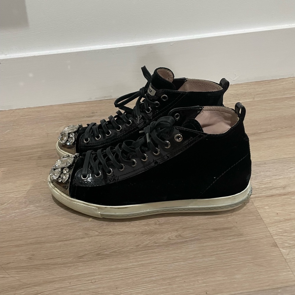 Miu miu Crystal embellished sneakers